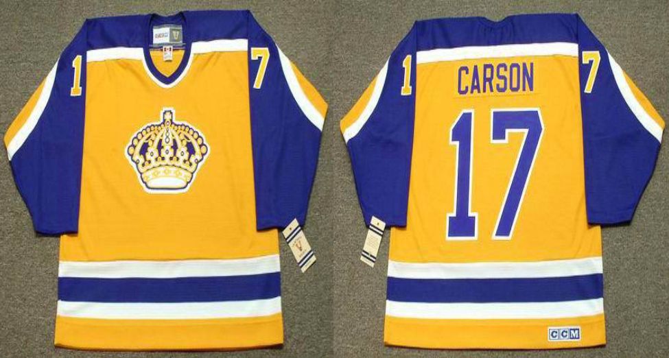 2019 Men Los Angeles Kings #17 Carson Yellow CCM NHL jerseys->los angeles kings->NHL Jersey